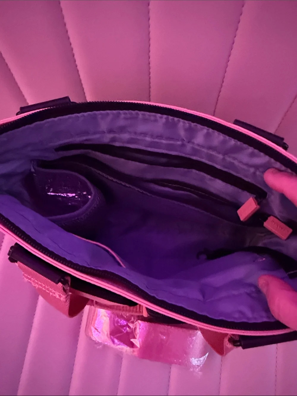 Pink Women's Utility Tote Bag with Dual Front Pockets~ HKWP